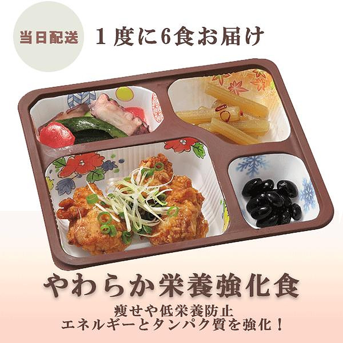 MFSやわらか栄養強化食 お試し6食セットの盛り付けイメージ